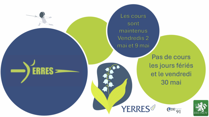 Cours de mai, un point sur nos dates